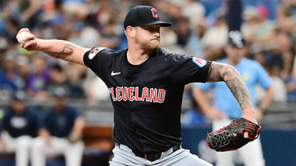 Ben Lively #39 of the Cleveland Guardians