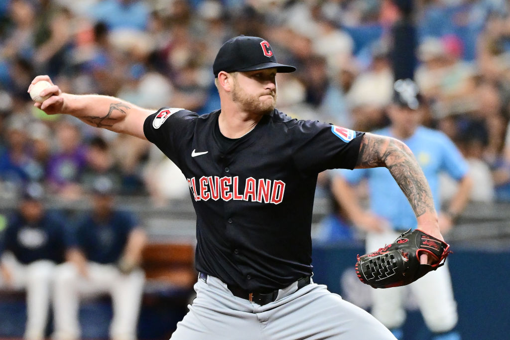 Ben Lively #39 of the Cleveland Guardians