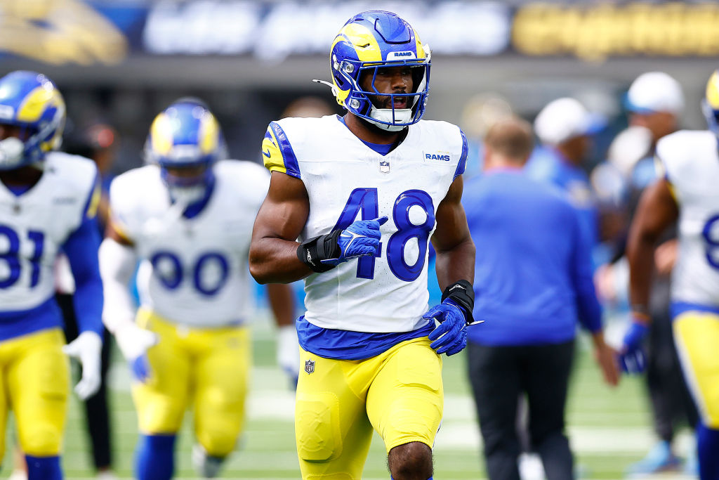 Omar Speights #48 of the Los Angeles Rams