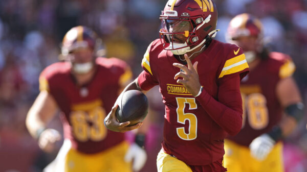 Jayden Daniels #5 of the Washington Commanders