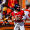 Jaxson Dart #2 of Ole Miss during Senior Bowl
