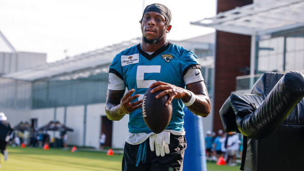 Wide Receiver Dyami Brown #5 of the Jacksonville Jaguars